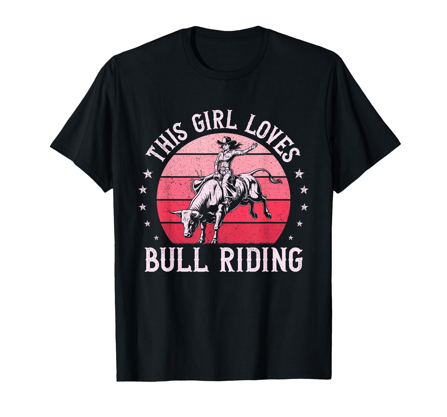 This Girl Loves Bull Riding Rodeo Cowgirl Bull Rider Vintage T-Shirt