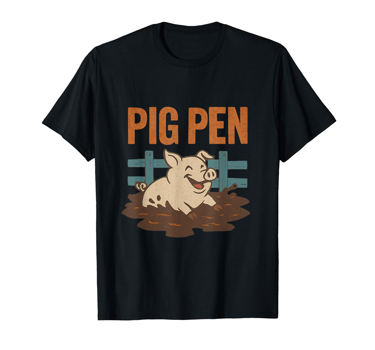 Pig Pen Rustic Farm Humor Grunge Graphic T-Shirt