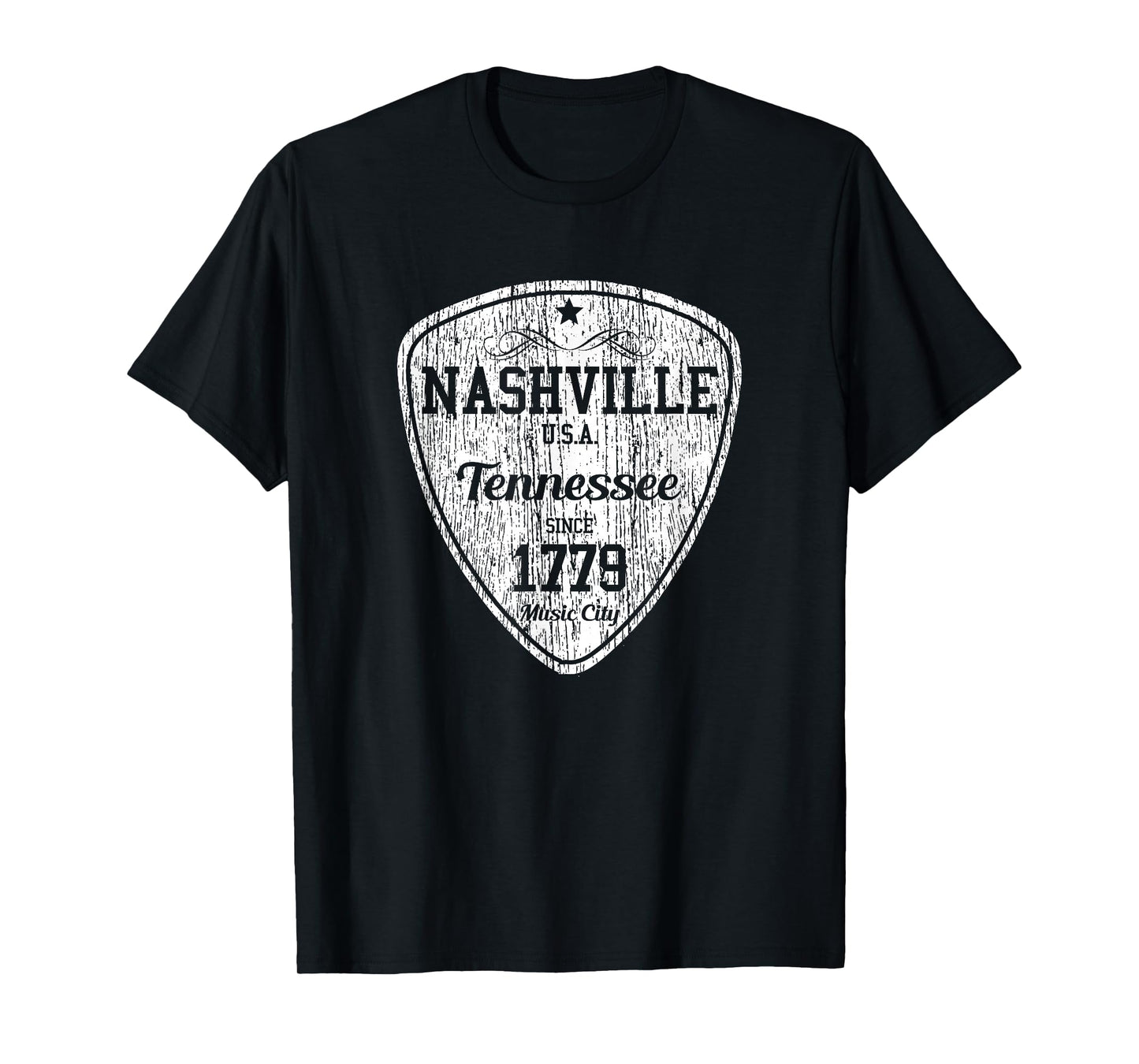 Nashville Country Music City Guitar Pick Gift T-Shirt