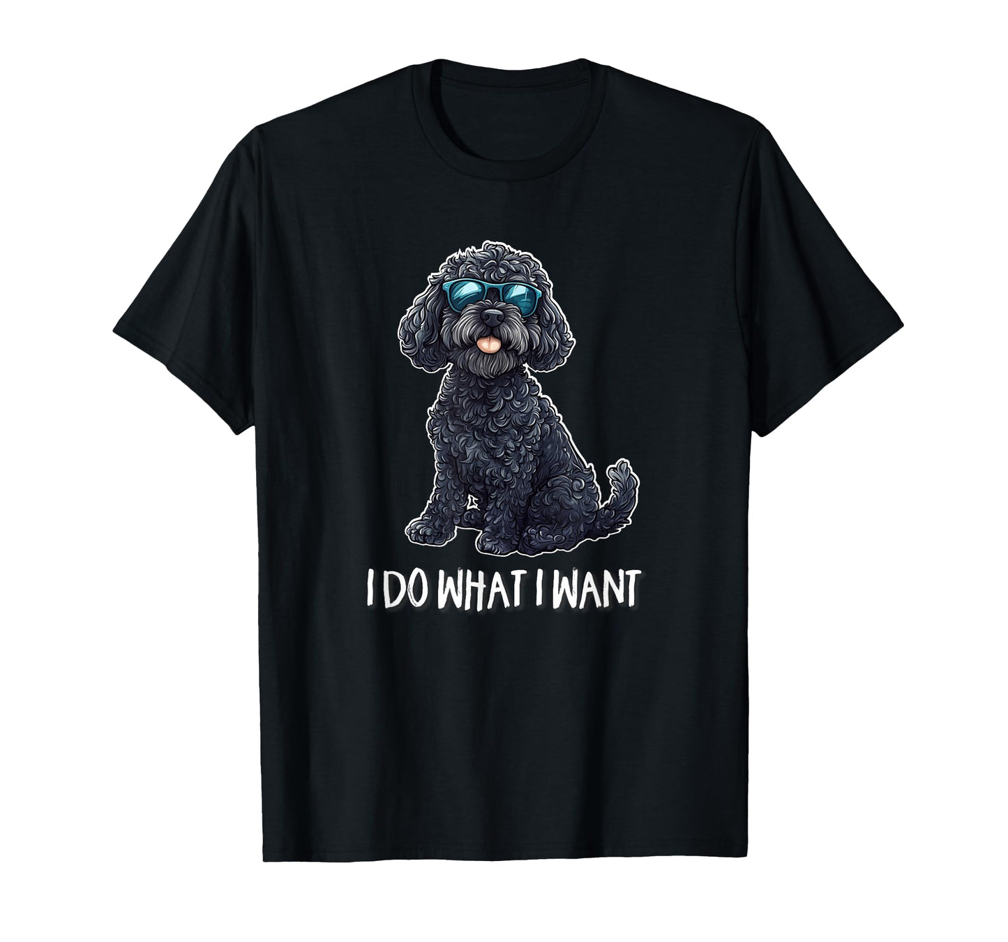 Cute Illustration I Do What I Want Black Cockapoo Lover T-Shirt
