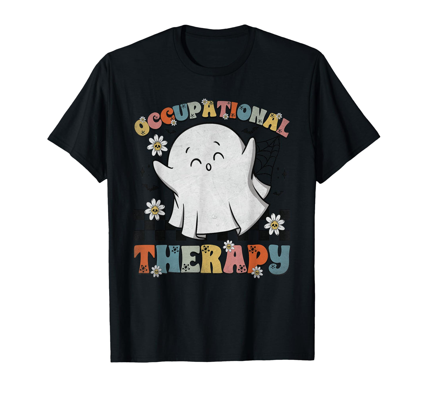 OT Occupational Therapy Halloween Retro Ghost OT Halloween T-Shirt