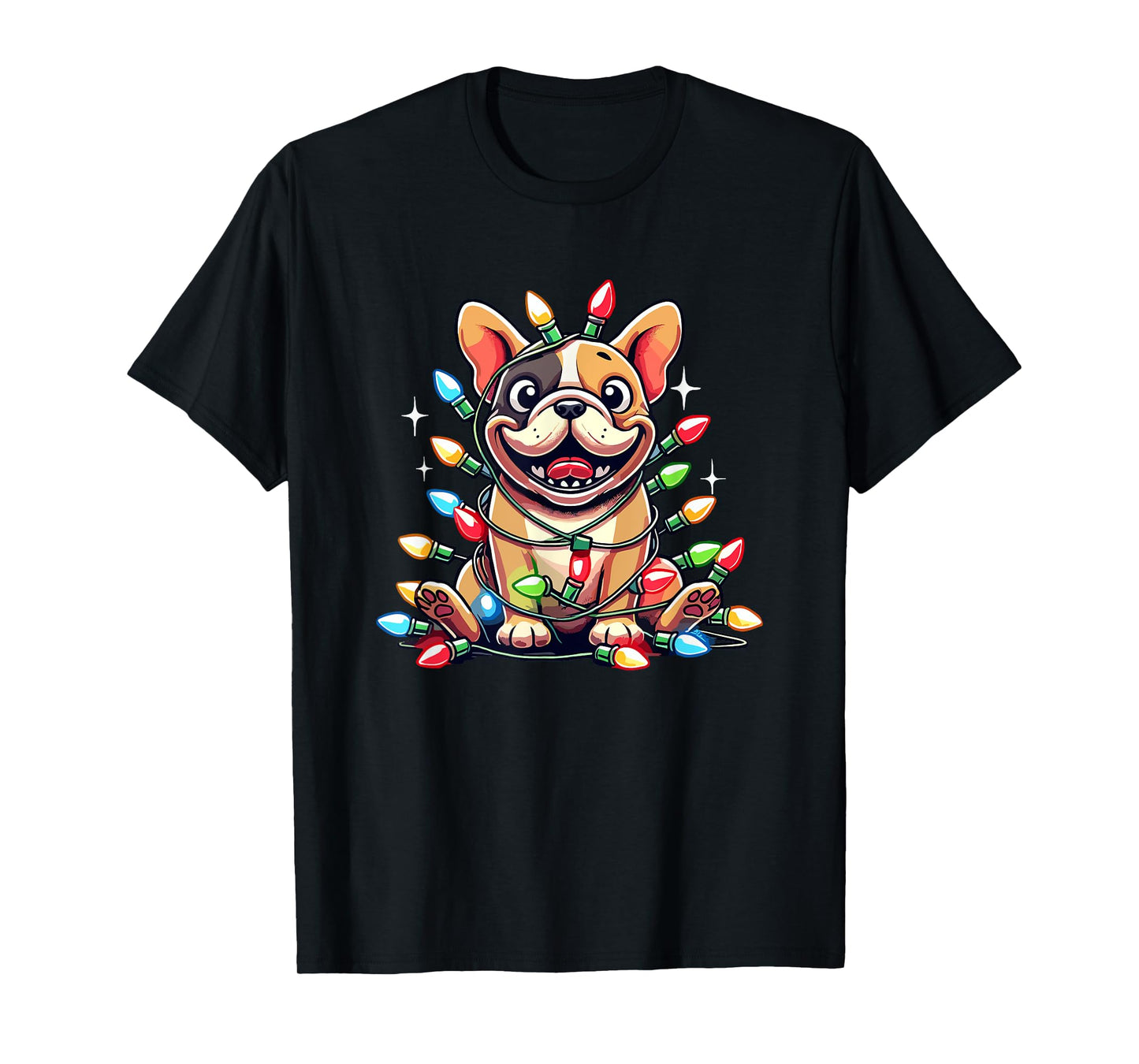 Christmas Lights French Bulldogs Frenchie French Bulldog T-Shirt