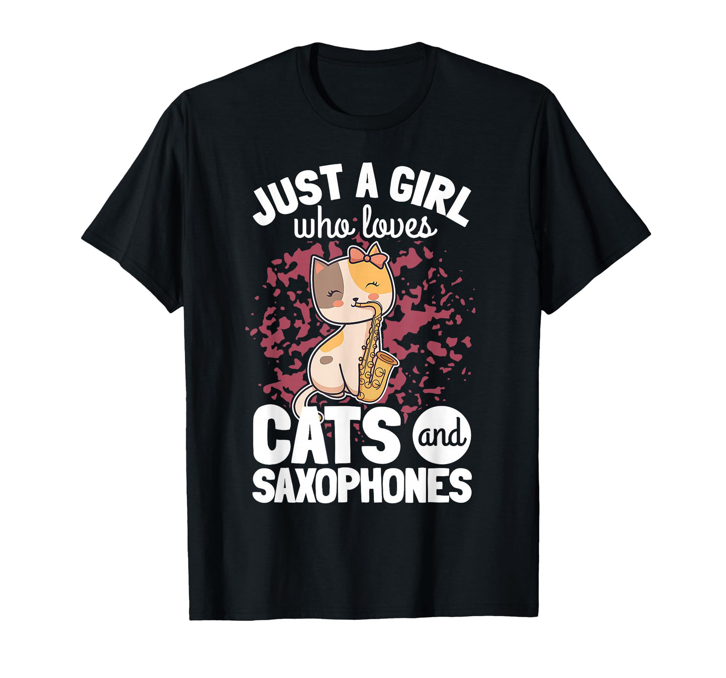 Saxophonist Girl Saxist Sax Cat Saxophone T-Shirt