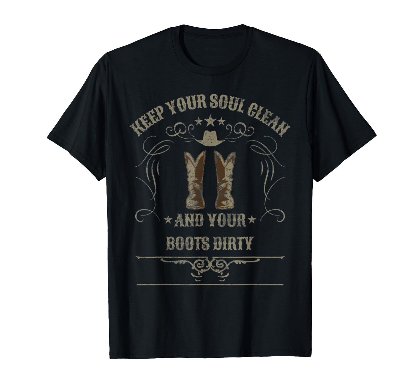 Keep Your Soul Clean Western Wisdom Graphic Womens Top T-Shirt