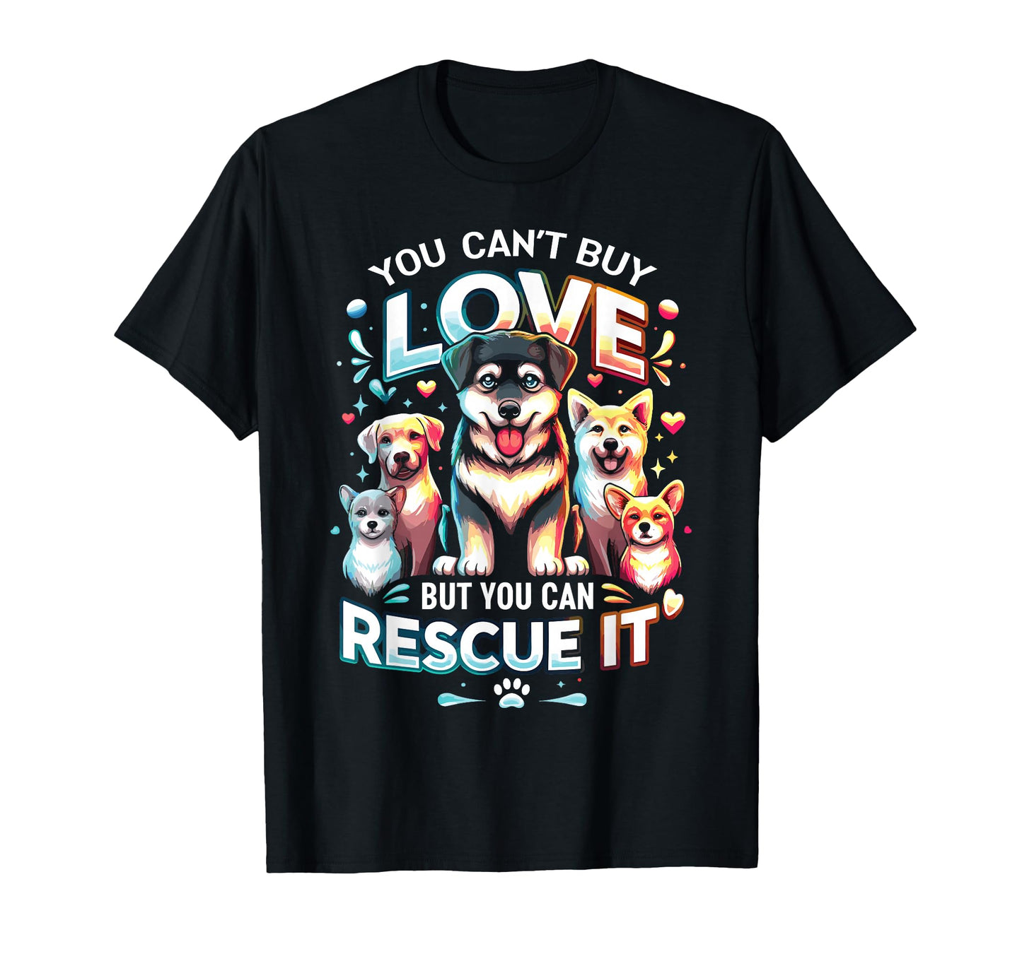 Cute Dog Rescue Lover Dog Breeds Rescued Dog T-Shirt