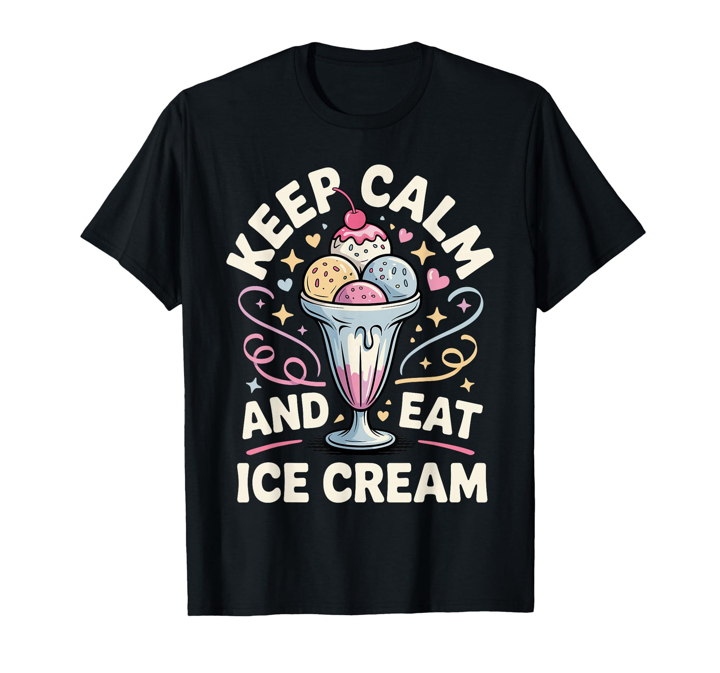 Funny Ice Cream Art for Men Women Kids Dessert Ice Cream Fan T-Shirt