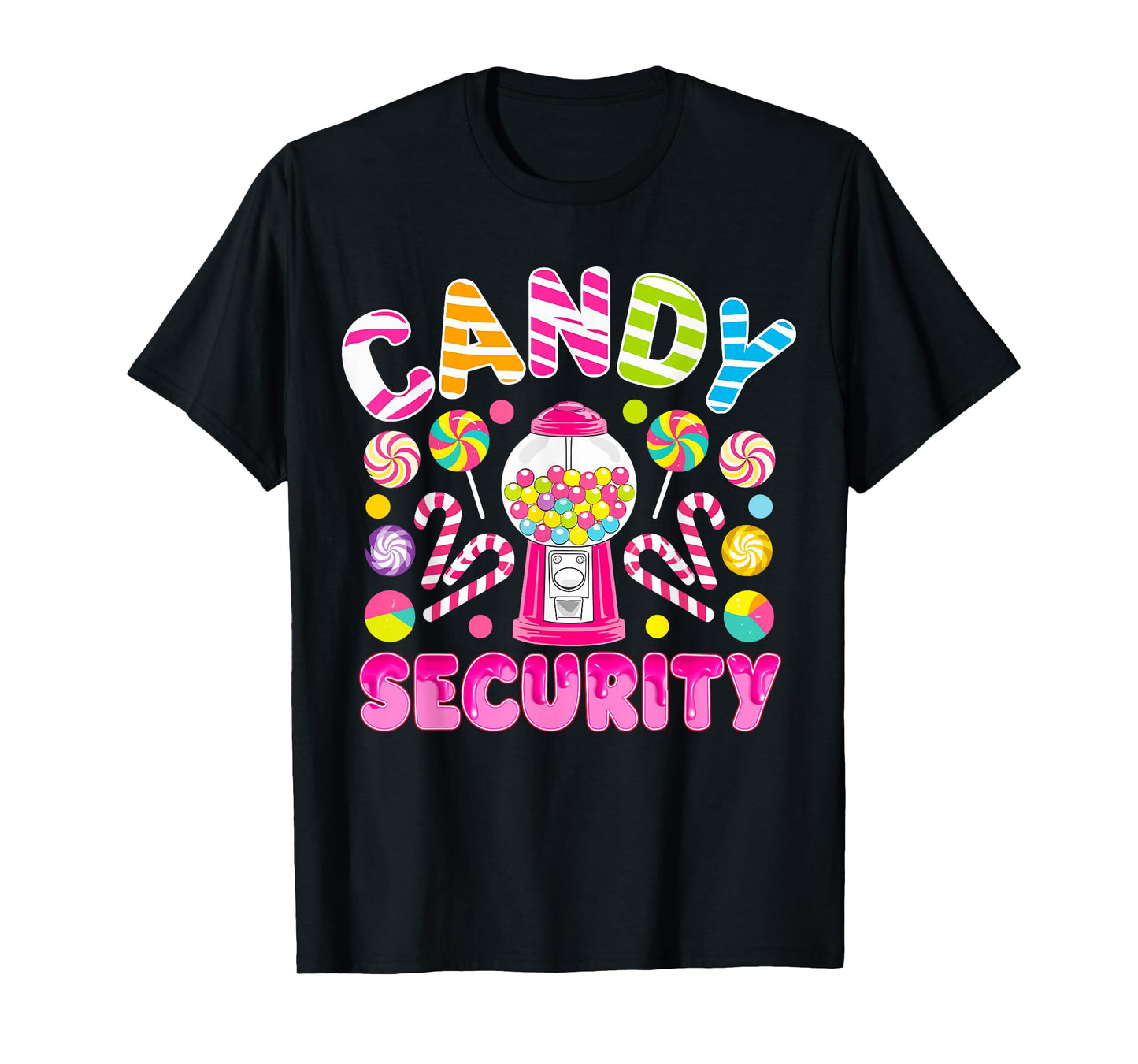 Candy Crew Costume Candy Land Kids Funny Candy Security T-Shirt