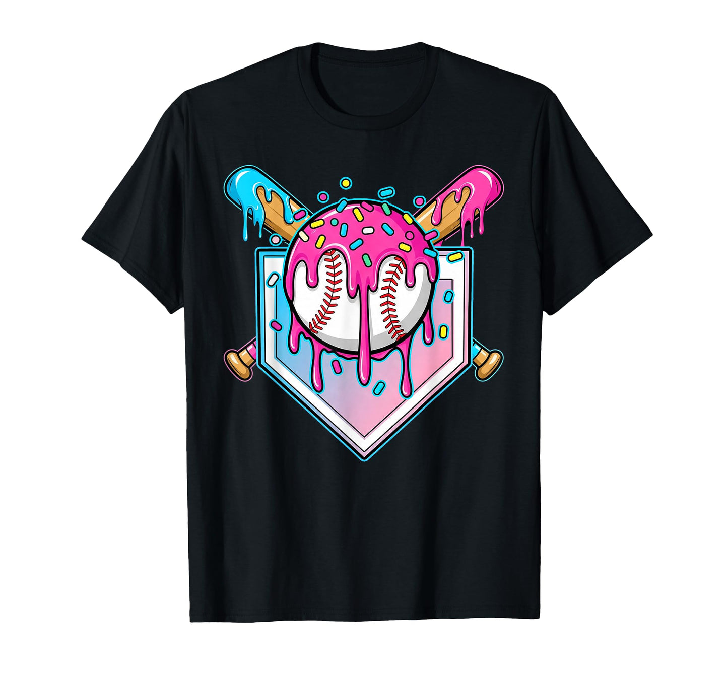 Baseball Drip Ice Cream Drip Boys Youth Kids Baseball Lovers T-Shirt