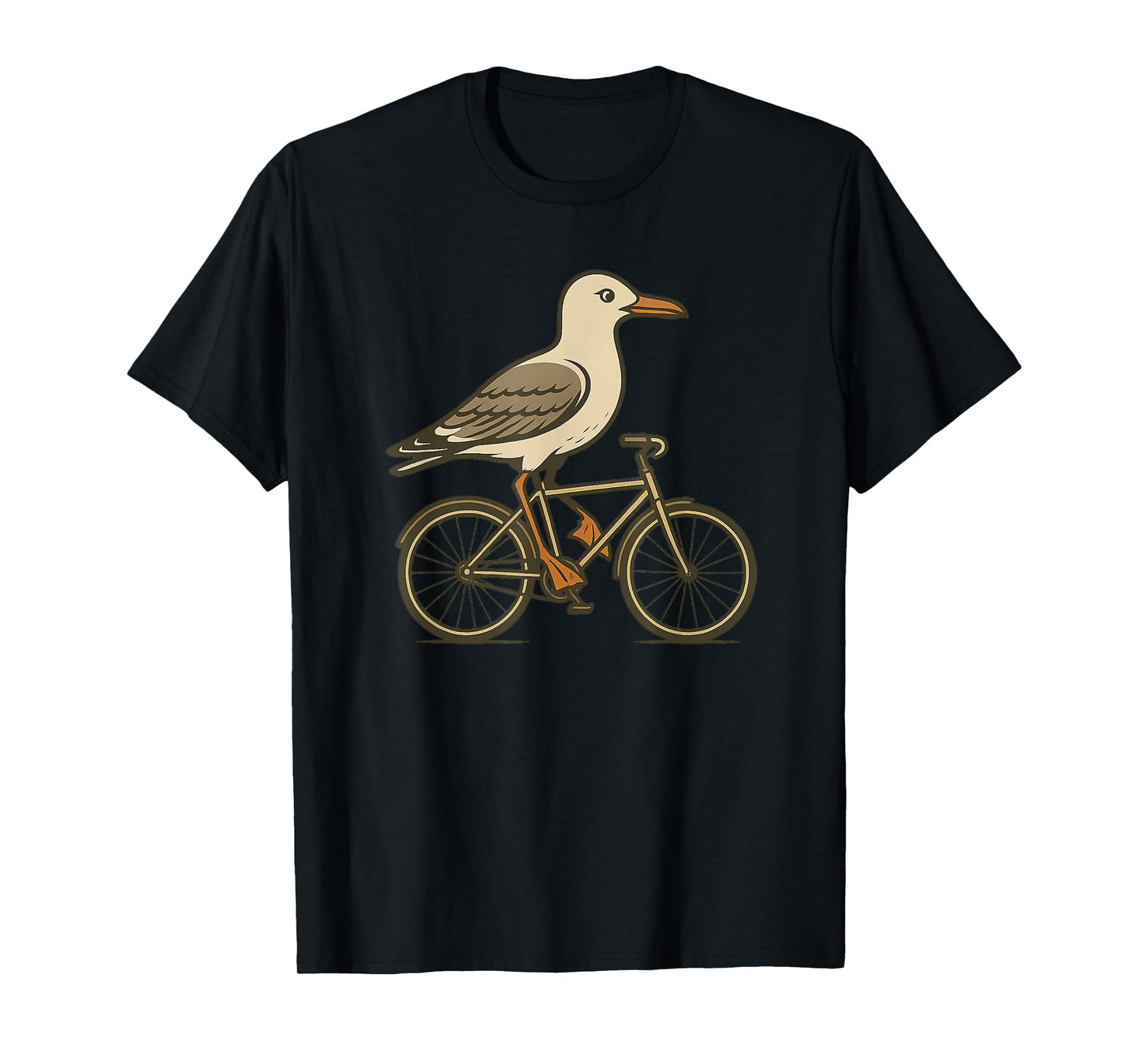 Funny Seagull with Bicycle Costume for Seagulls and Bikes T-Shirt