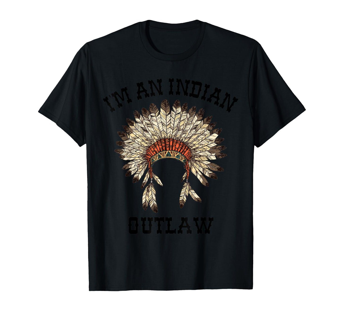 Vintage Indian Outlaw Classic T-Shirt - Women's Grey Classic Fit Short Sleeve T-Shirt - Small - Music Themed - Vacation Wear