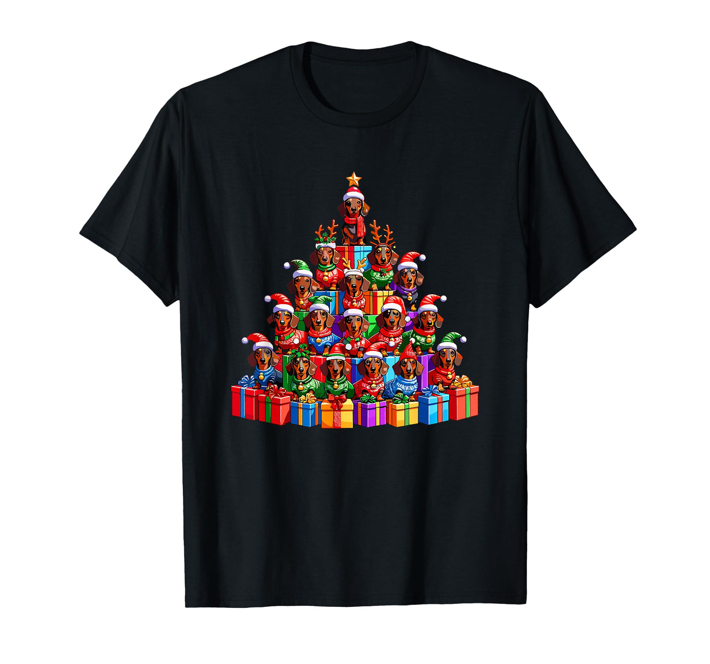Christmas Tree Dachshund Dog Dachshunds Doxie T-Shirt