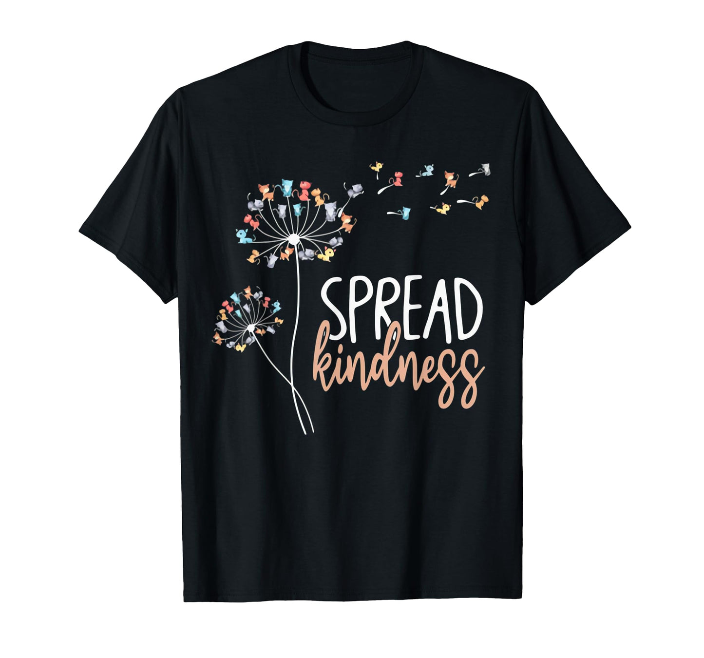 Pretty Cat with Dandelion Flower T-Shirt