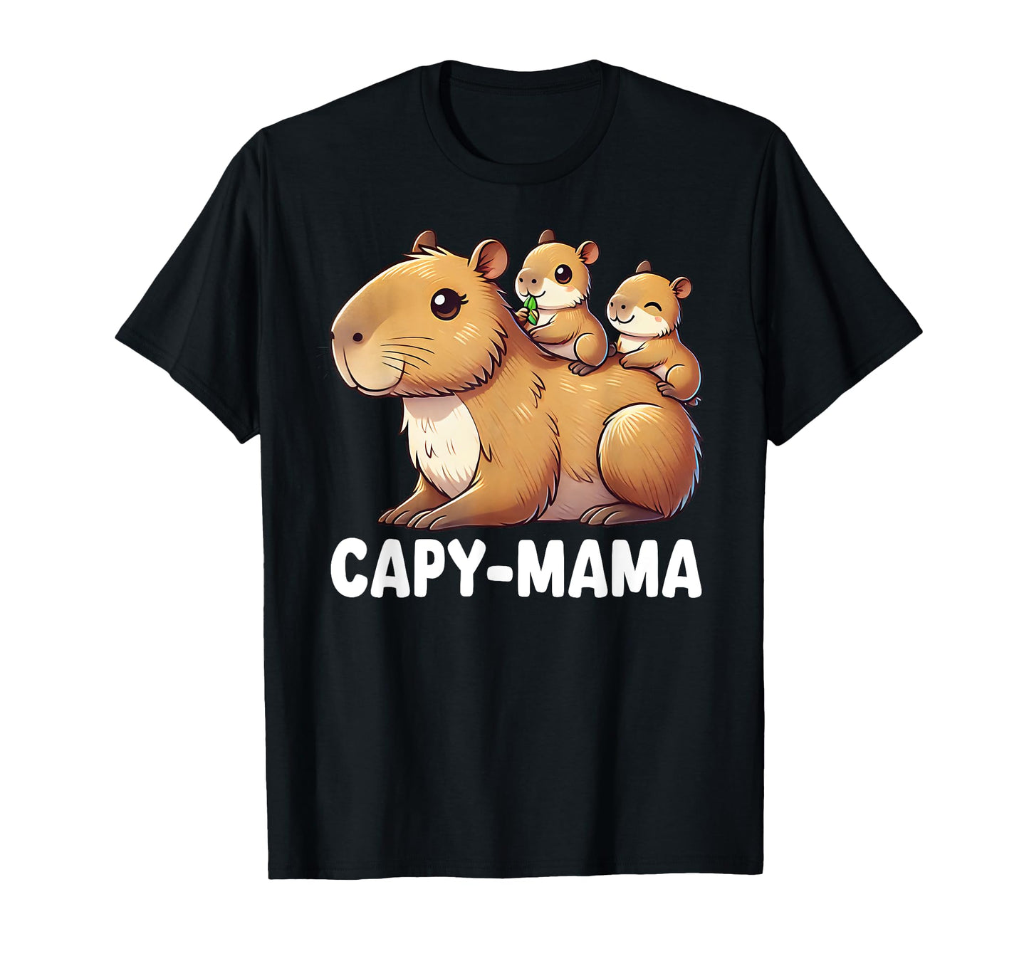 Funny Capybara Capy-Mama Babies Cute Boys Girls Kids T-Shirt