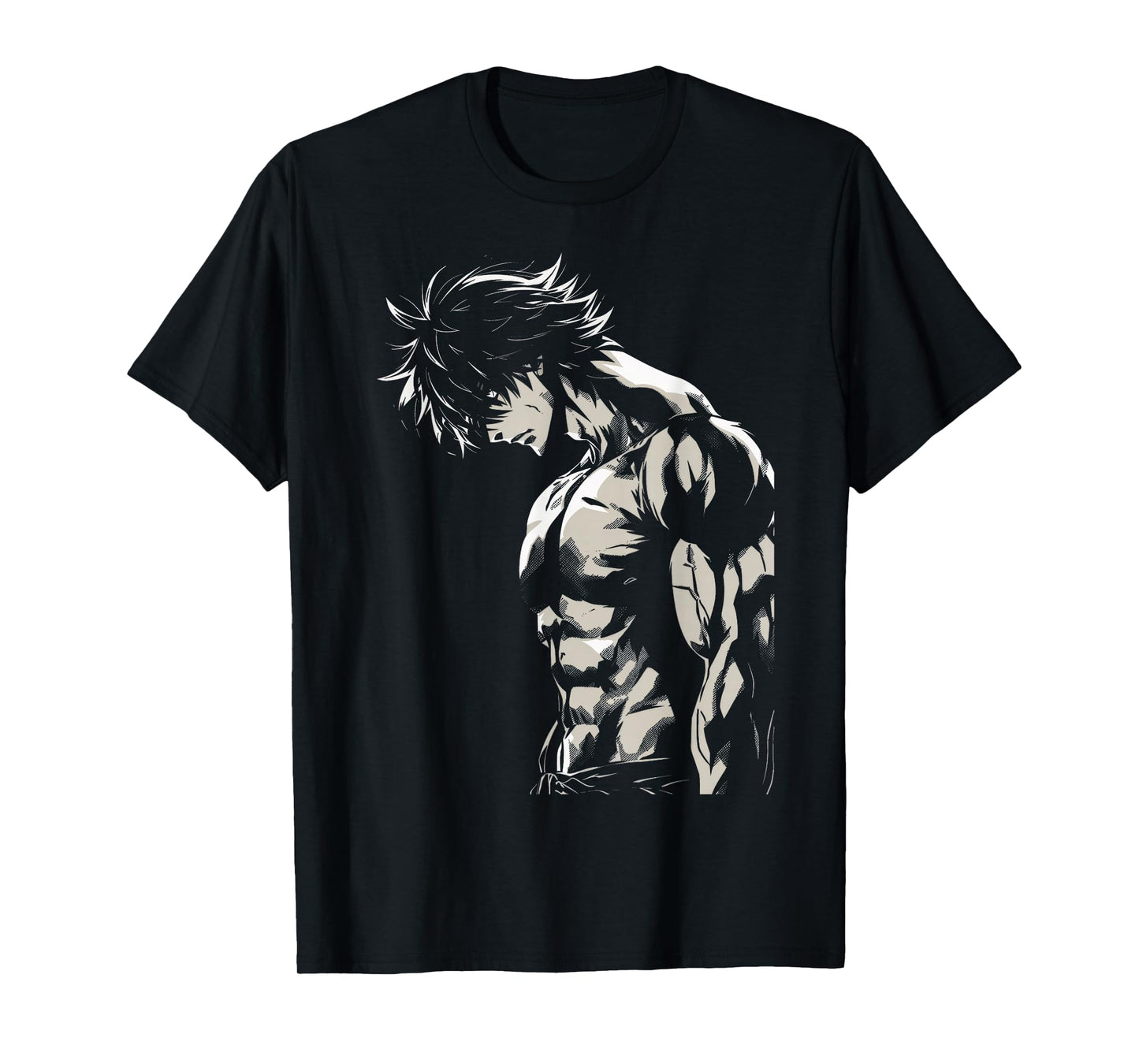 Anime Men Character Bicep Workout Motivational T-Shirt
