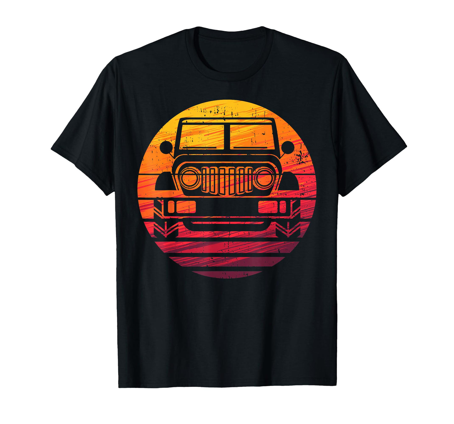 Off Road 4X4 Vintage Retro 70s Sunset Off Road T-Shirt