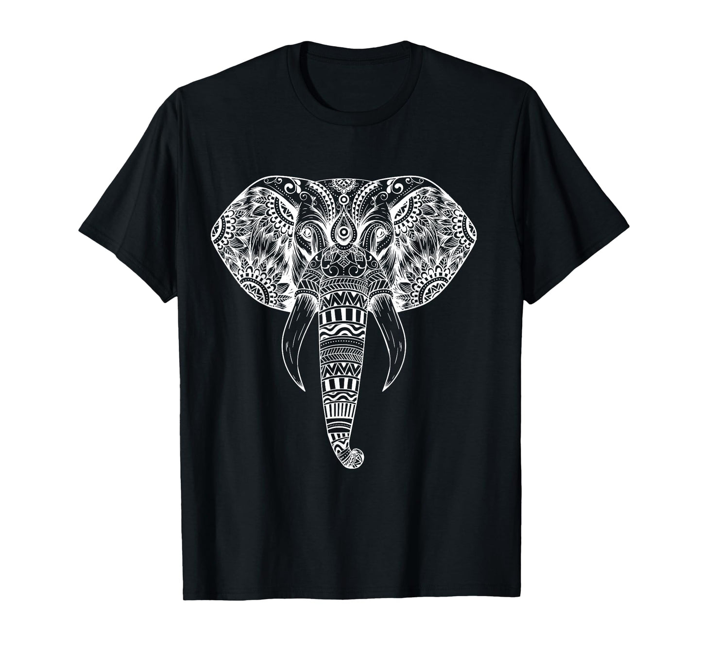 Elephant Tribal Tattoo Art - Mandala Yoga Tribal Elephants T-Shirt