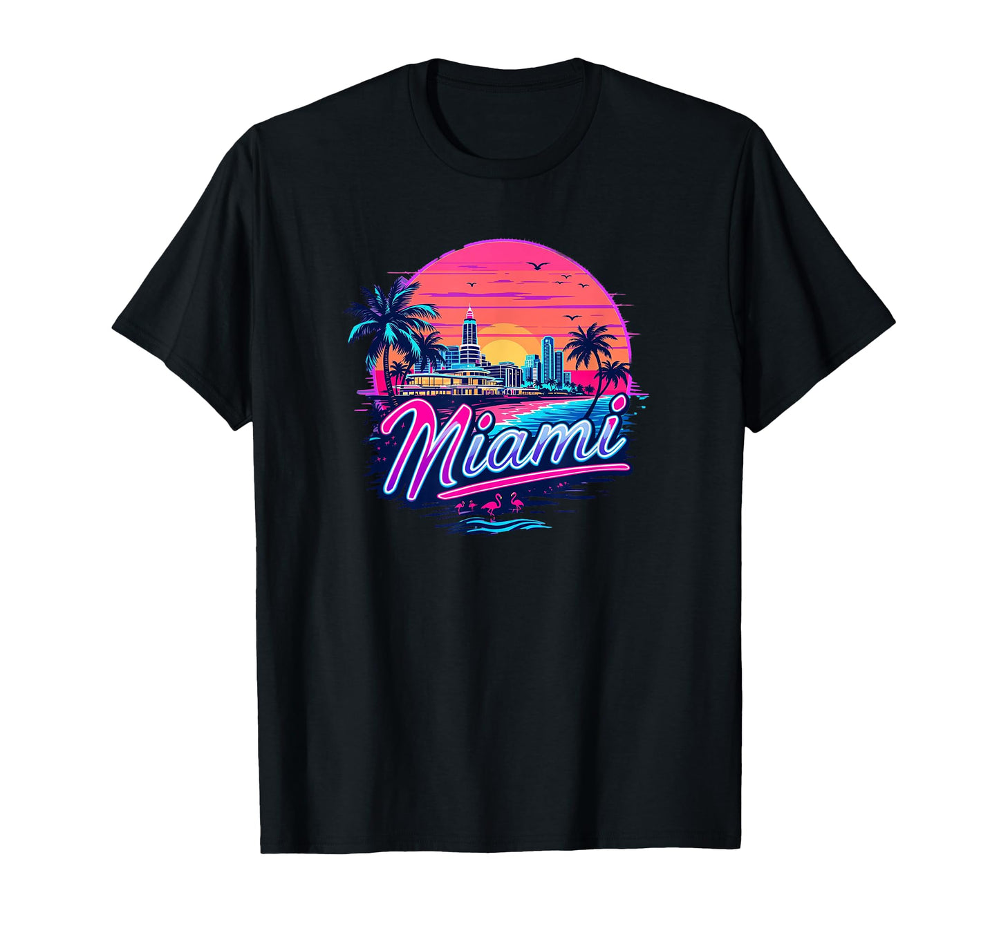 Vintage Miami Florida Cityscape Retro Miami T-Shirt