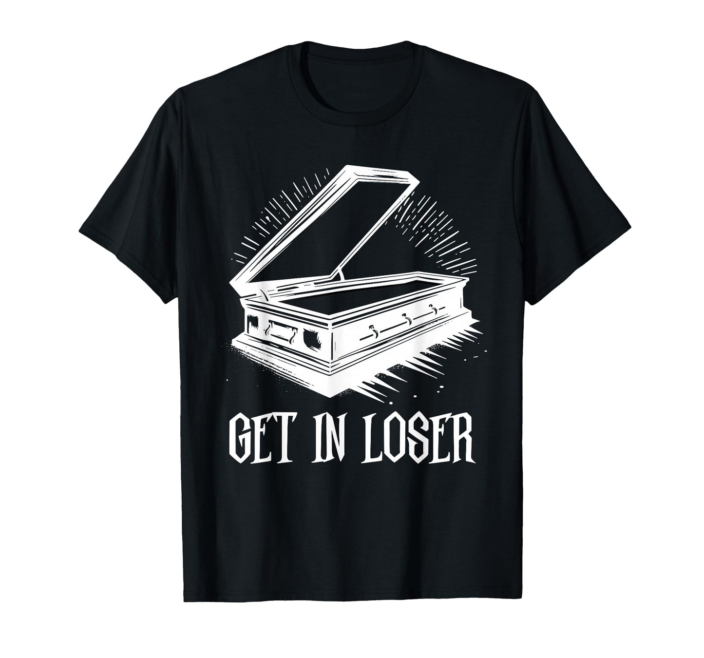 Get In Loser Coffin Death Pastel Goth Gothic Halloween T-Shirt