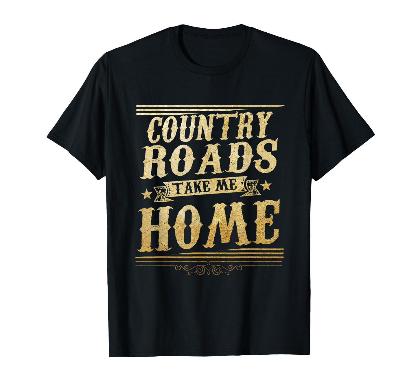 Vintage Retro Country Roads Take Me Home Gifts T-Shirt