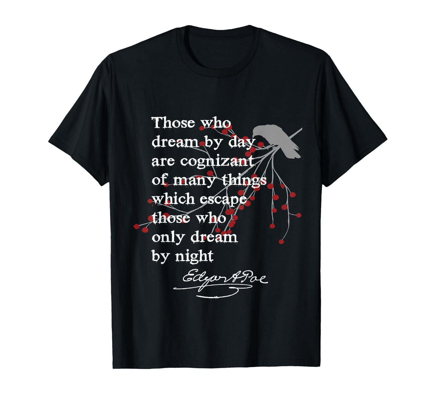 Edgar Allan Poe Shirt, Writer Gift Poet English Teacher Tee T-Shirt for Men Women
