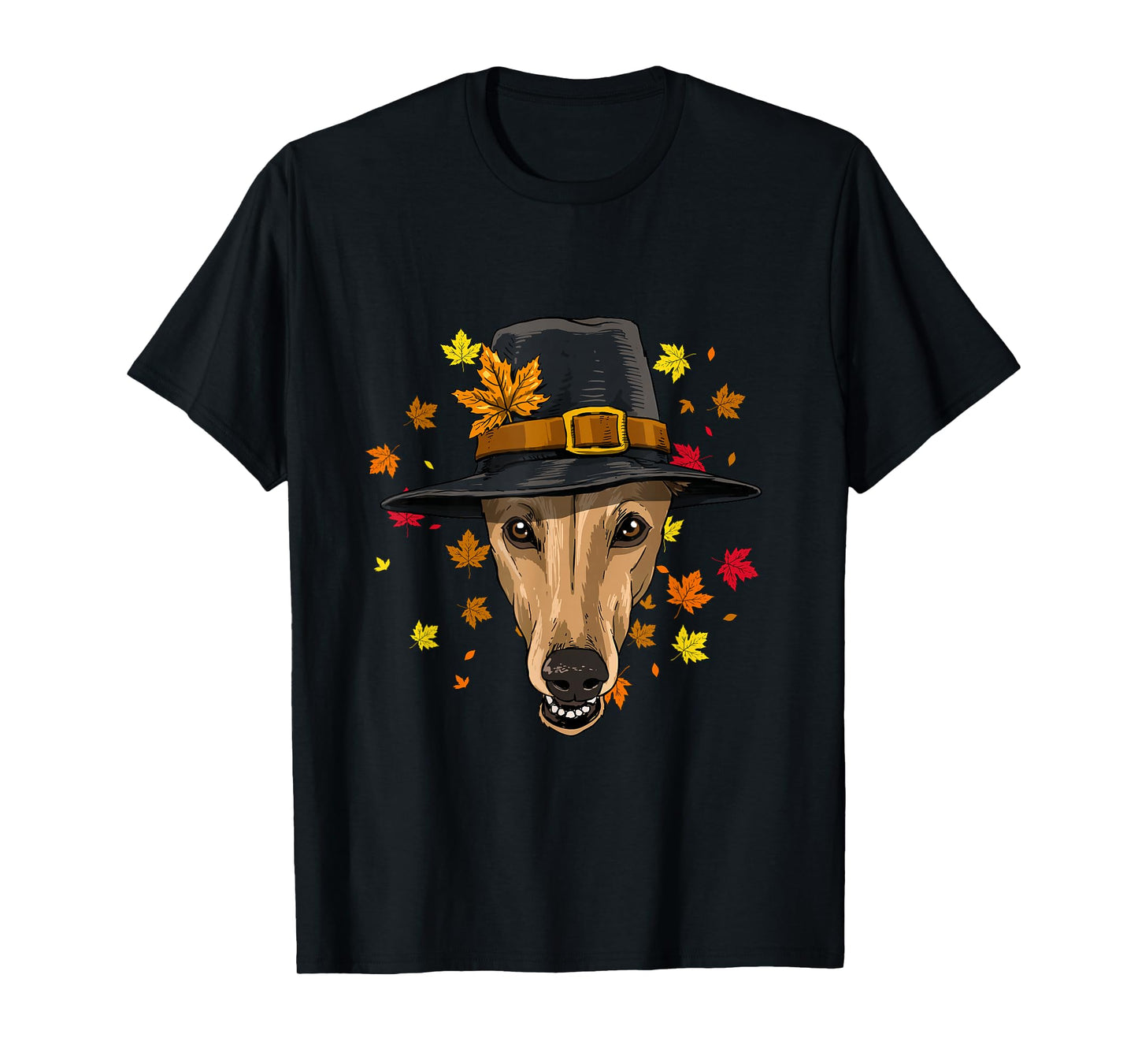 Thanksgiving Greyhound Pilgrim Costume Men Women T-Shirt