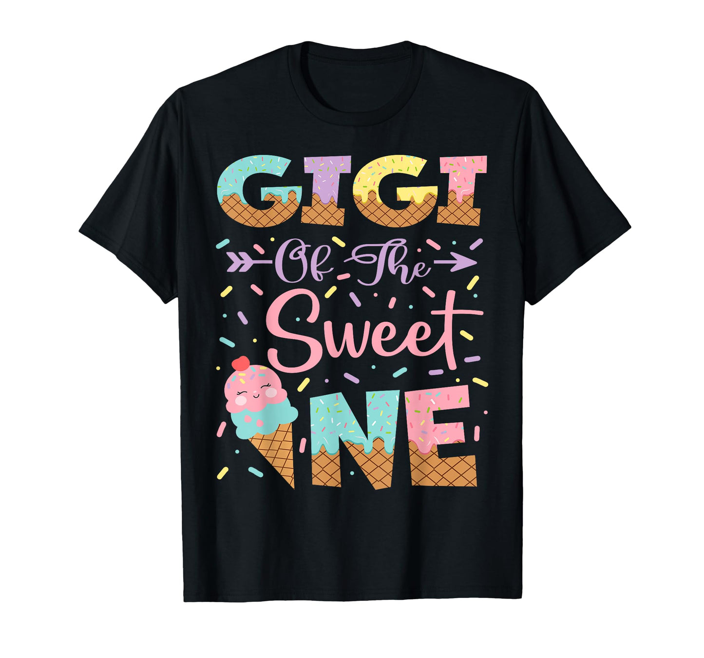 Gigi Of The Sweet One Ice Cream 1St Birthday Girl T-Shirt