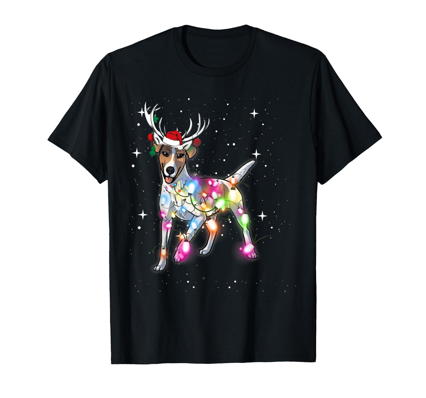Smooth Fox Terrier Christmas Lights Pajama Funny Dog T-Shirt