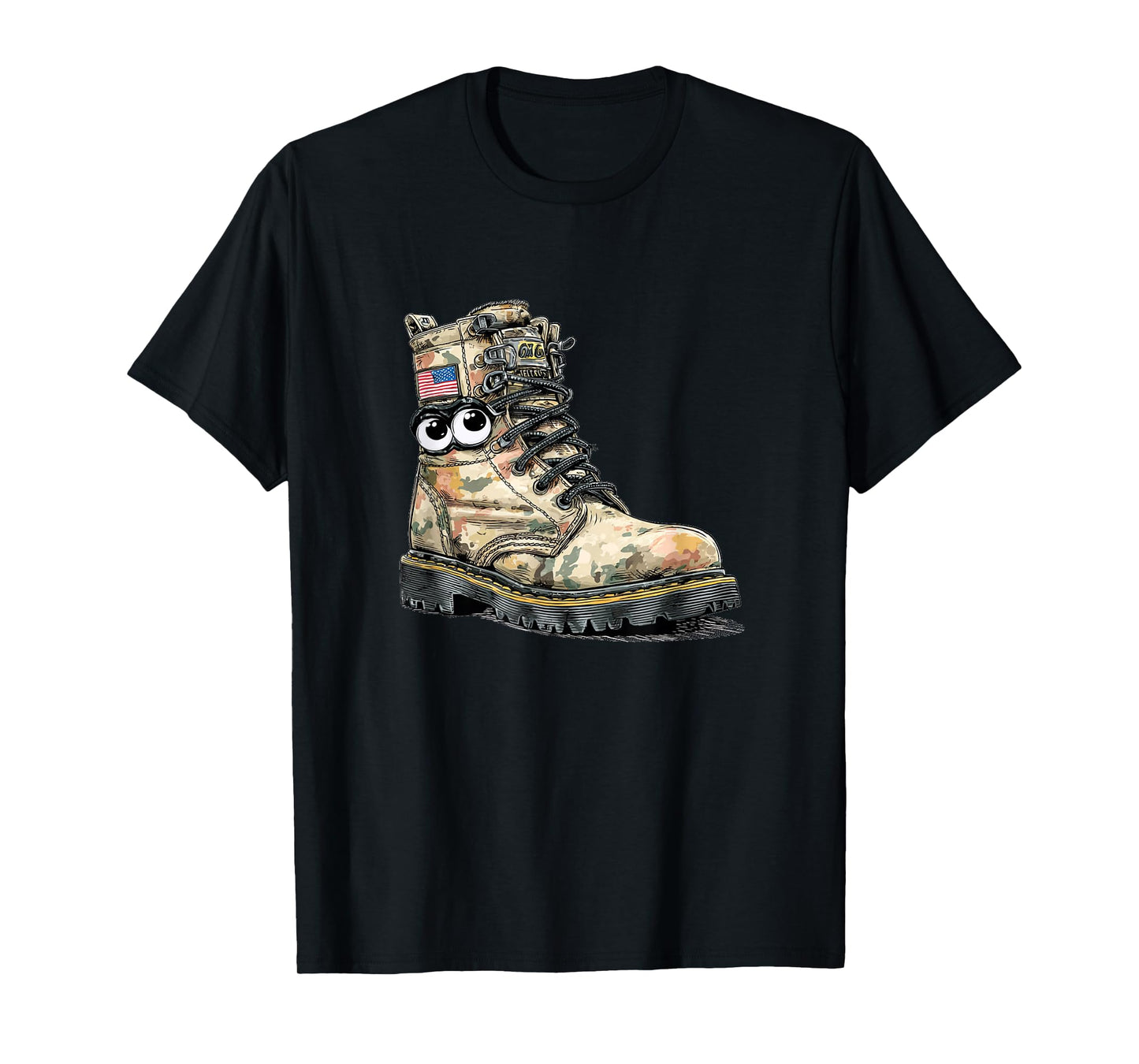 Nice Military Shoe in Camouflage Look for Funny Soldier T-Shirt