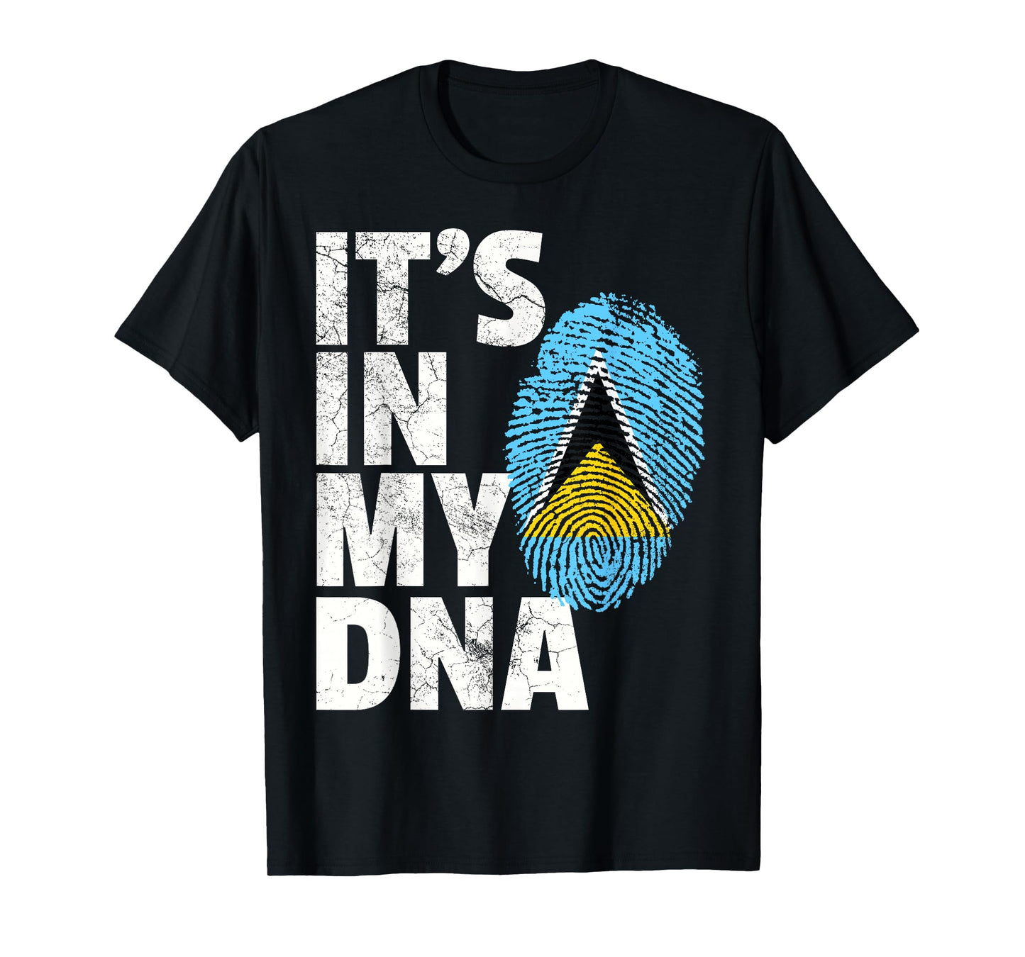 IT'S IN MY DNA St. Saint Lucia Flag Pride National Country T-Shirt