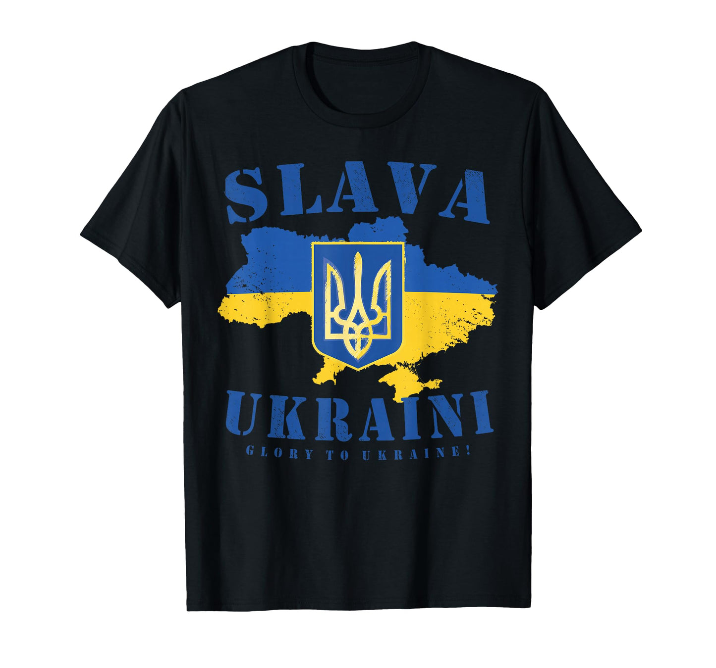 Slava Ukraini Ukrainian Tryzub Flag Glory To Ukraine T-Shirt