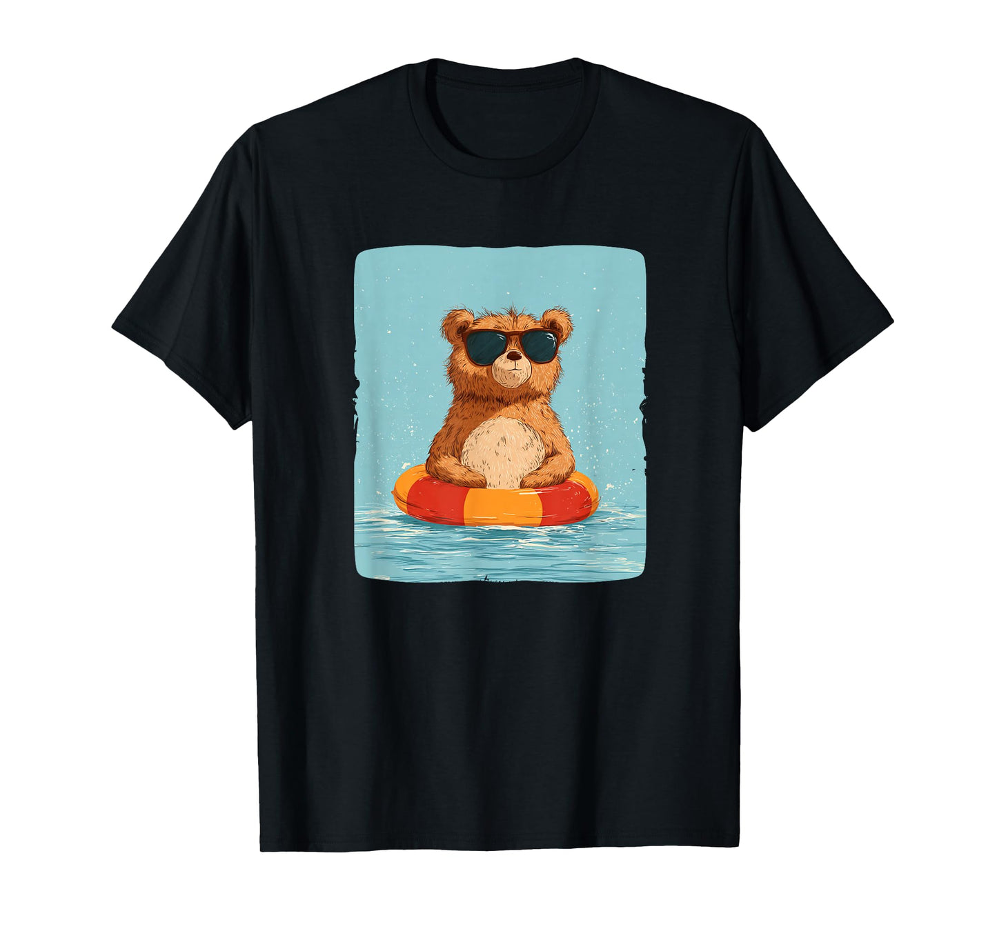 Cool Bear in Pool Ring for Vacation Lovers T-Shirt