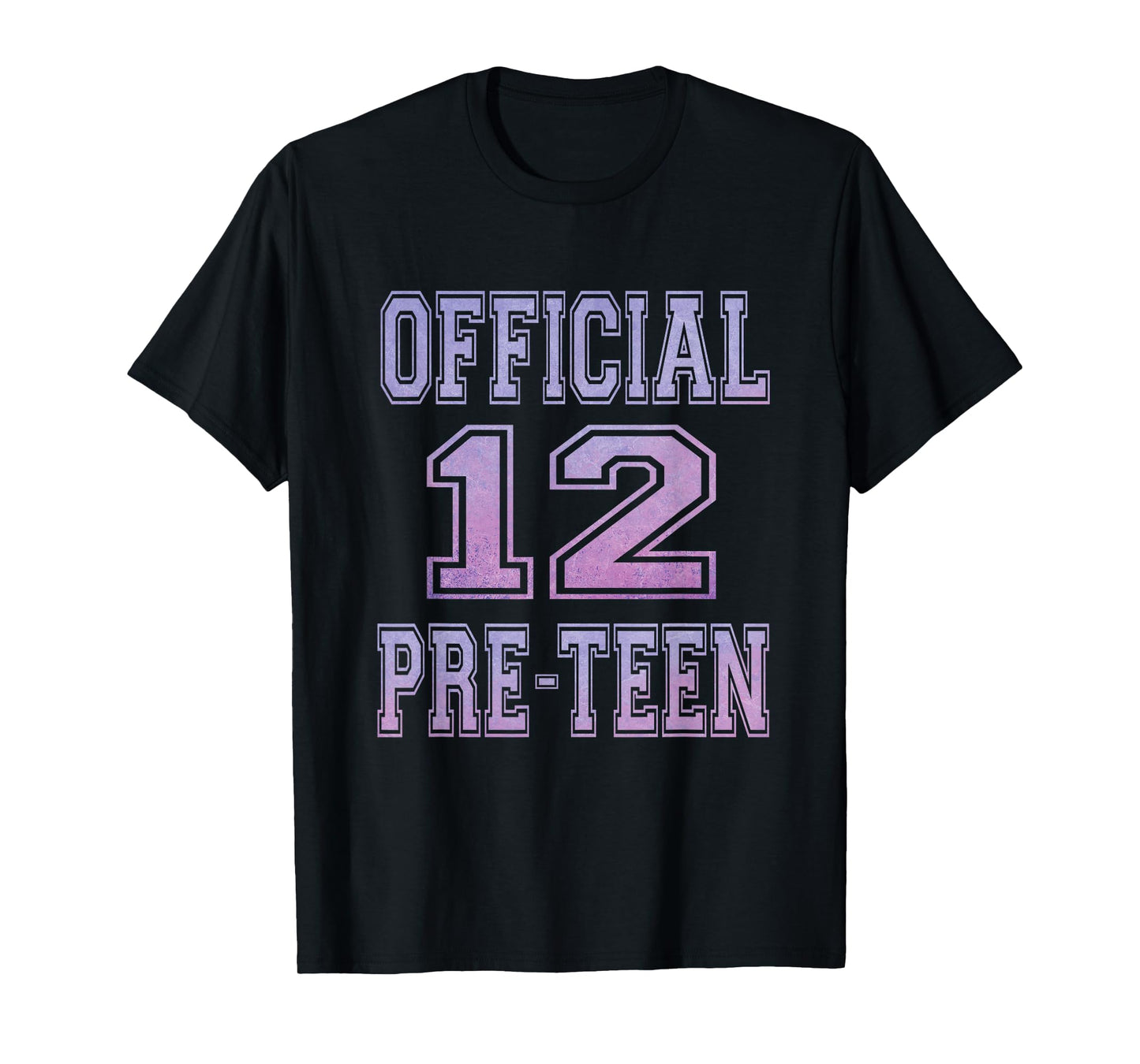 Official 12 Preteen Sweet 12th Birthday Gift for Girls T-Shirt