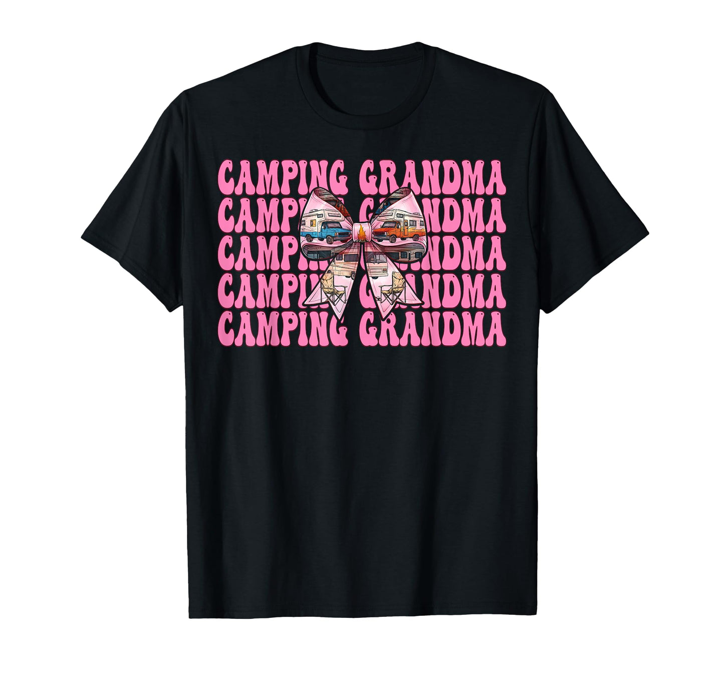 Camping Grandma RV Camping Camper Motorhome Nana Coquette T-Shirt
