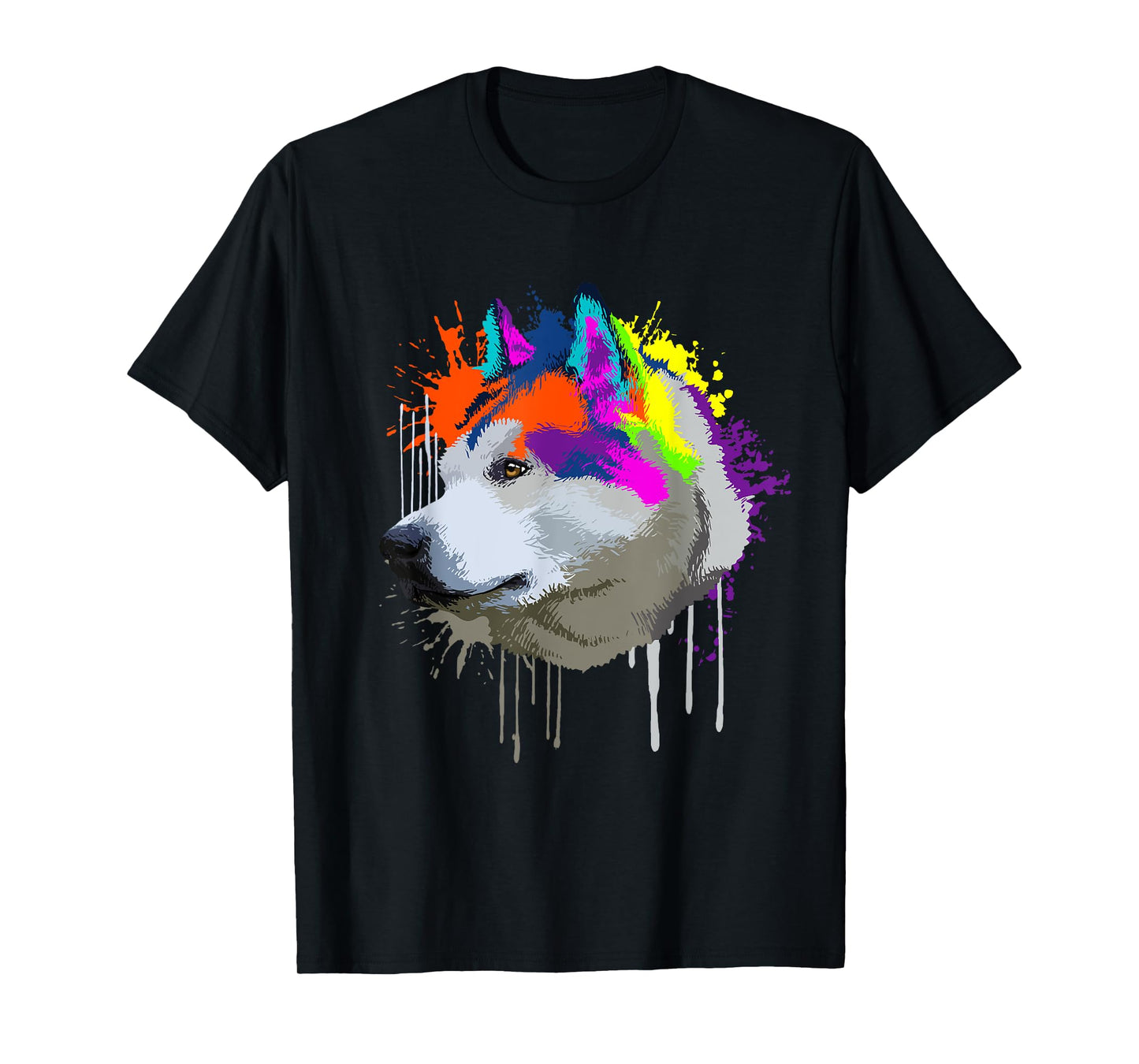 Splash Art Alaskan Malamute Dog Owner Gift Idea Dog T-Shirt