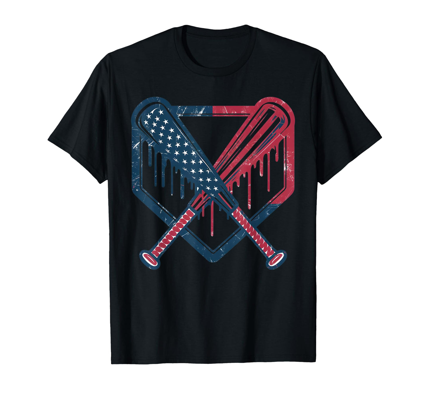 Baseball Home Plate Drip Baseball Ice Cream Camo Matching T-Shirt
