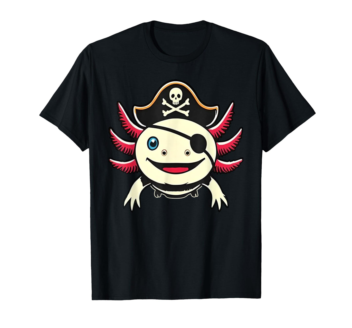 Funny Axolotl Pirate Cute Halloween Costume Tee Adults Youth T-Shirt