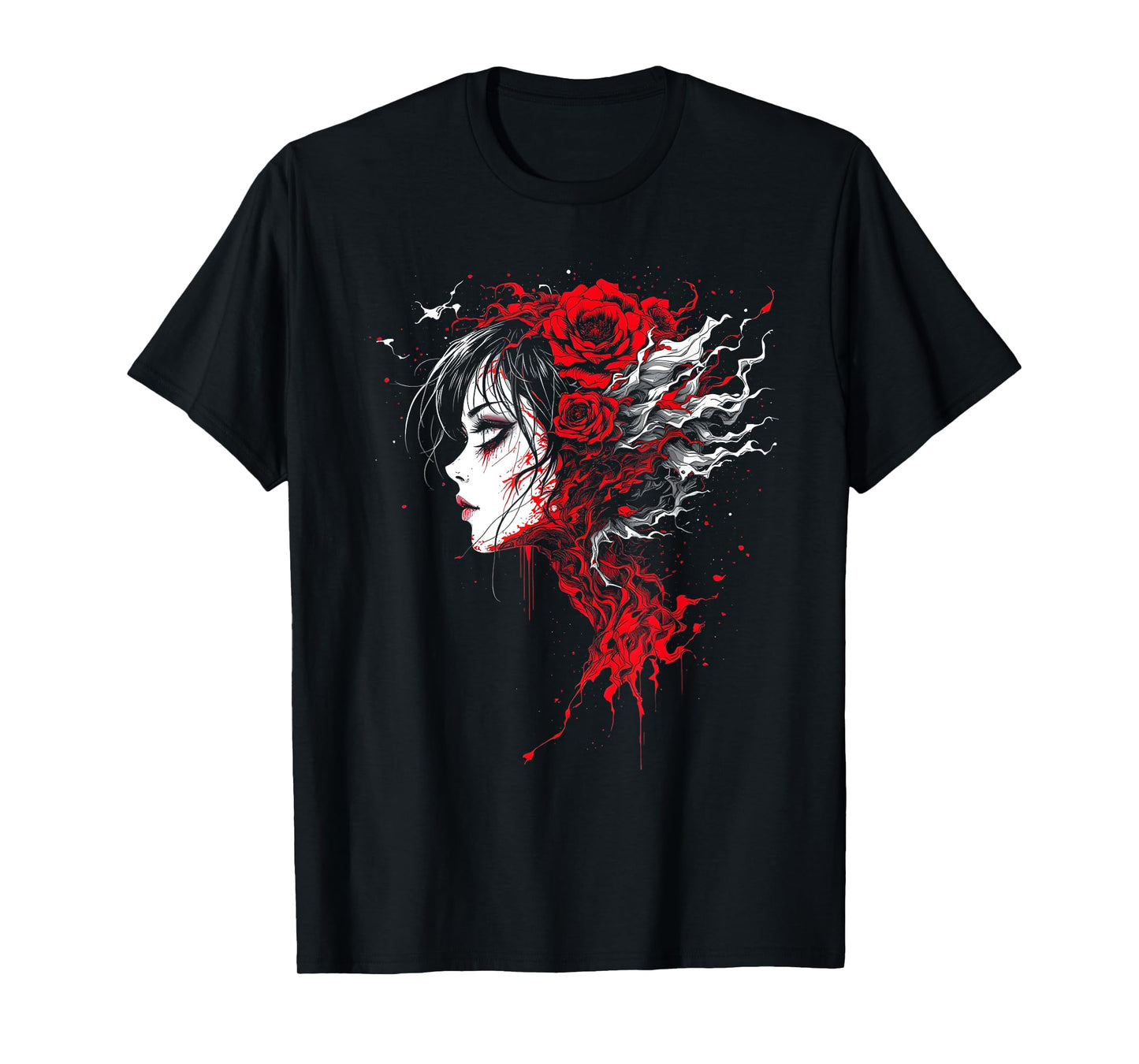 Horror Anime Manga Tee I Gothic Outfit I Japanese Chibi Girl T-Shirt