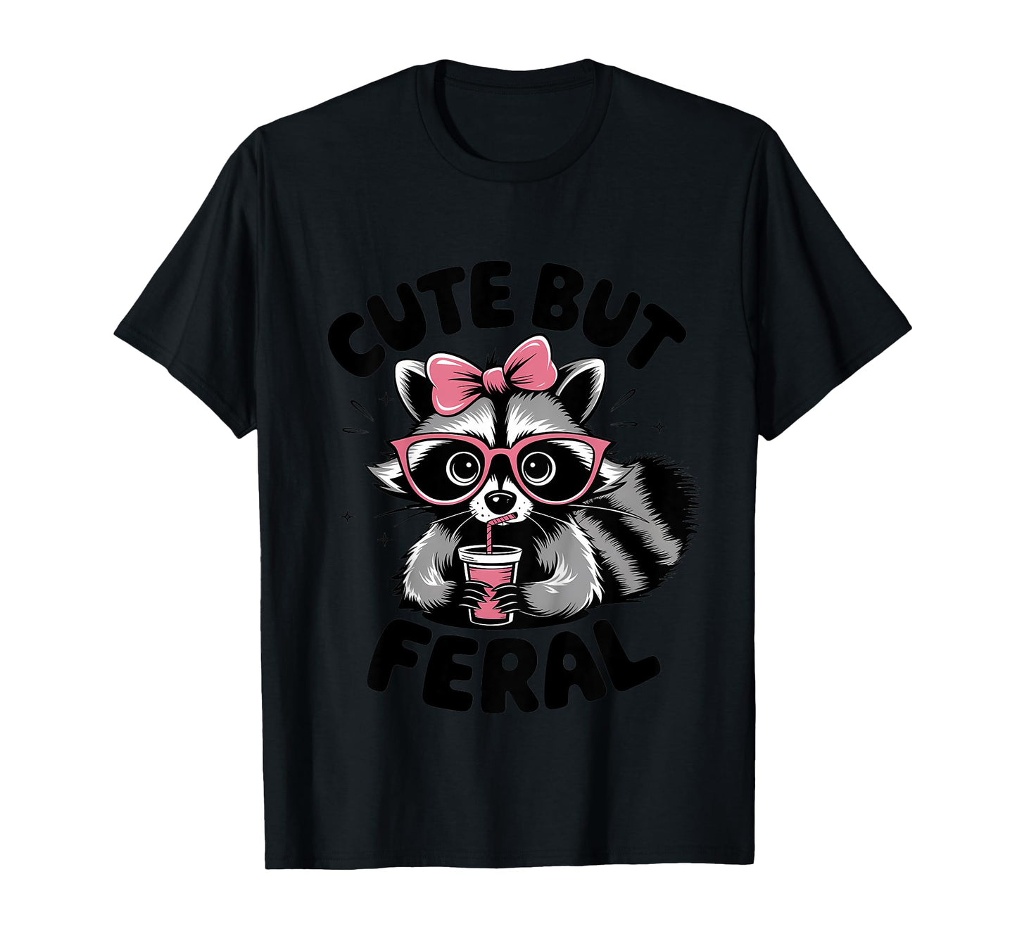 Racoon Tee Cool Cute But Feral Teen Girls Funny Toddler Girl T-Shirt