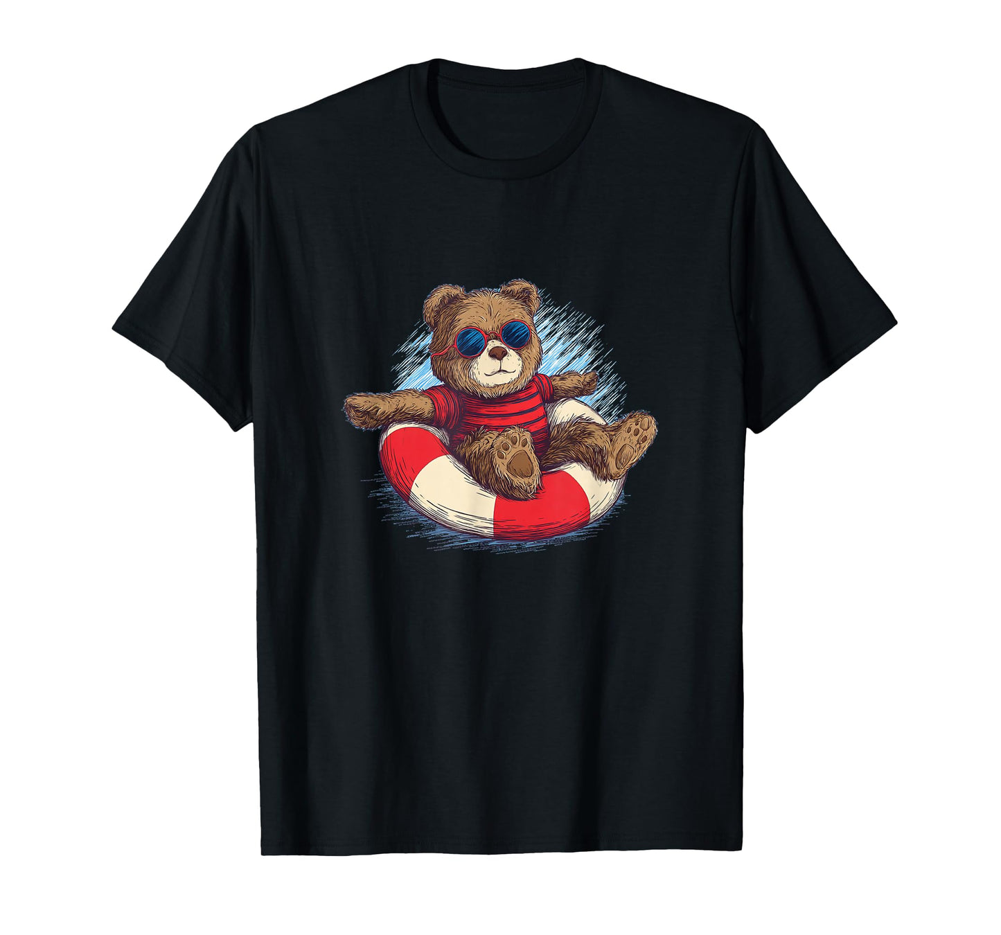 Beach Teddy Bear in Ring for Pool Party Lovers T-Shirt