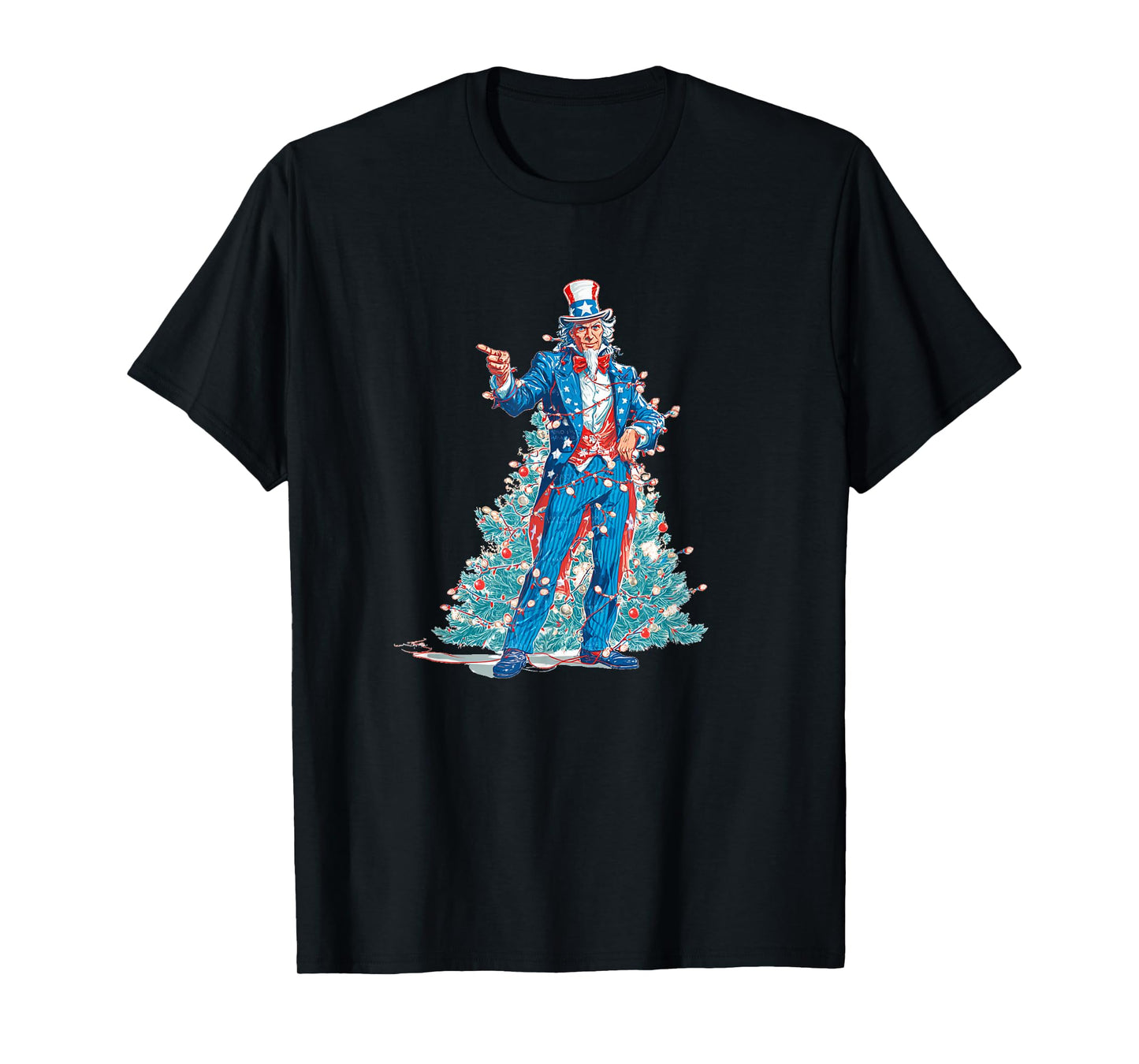 Festive and Patriotic Christmas Look with US Sam T-Shirt