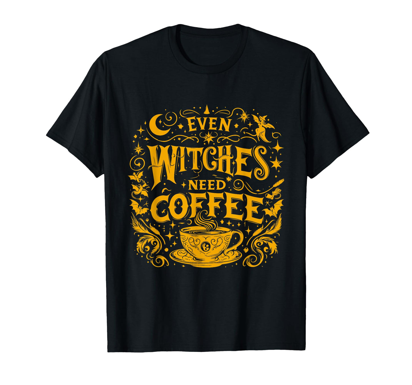 Instant Message - Even Witches Need Coffee T-Shirt