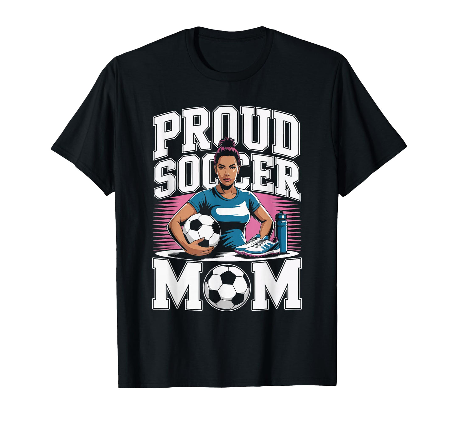 Proud Soccer Mom Retro Sunset Vibes T-Shirt