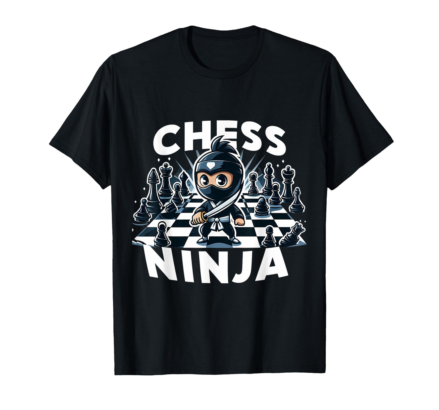 Chess Ninja Cartoon Kids Boys Girls Player Children's Youth T-Shirt