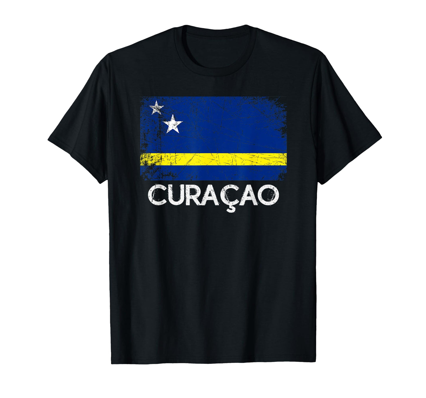 Curacaoan Flag T-Shirt | Vintage Made In Curacao Gift T-Shirt