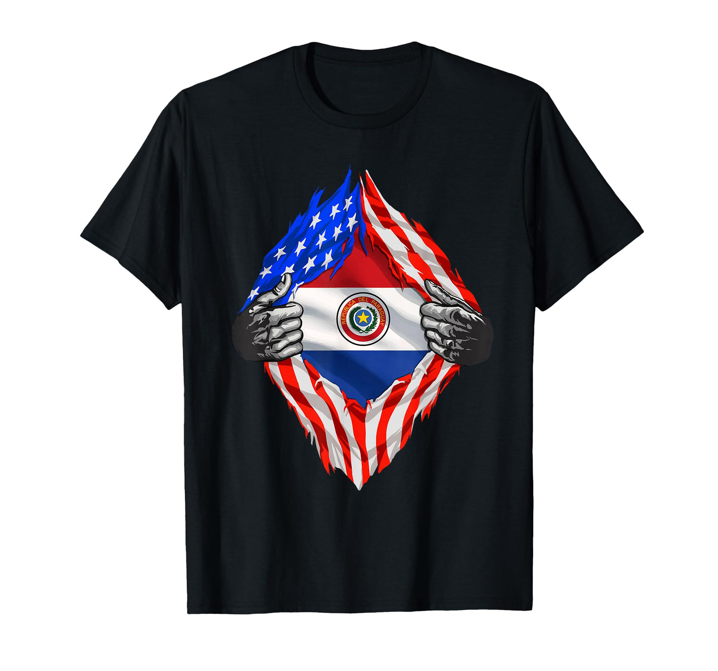 Paraguay Super American Paraguay Flag Hispanic Pride Roots T-Shirt