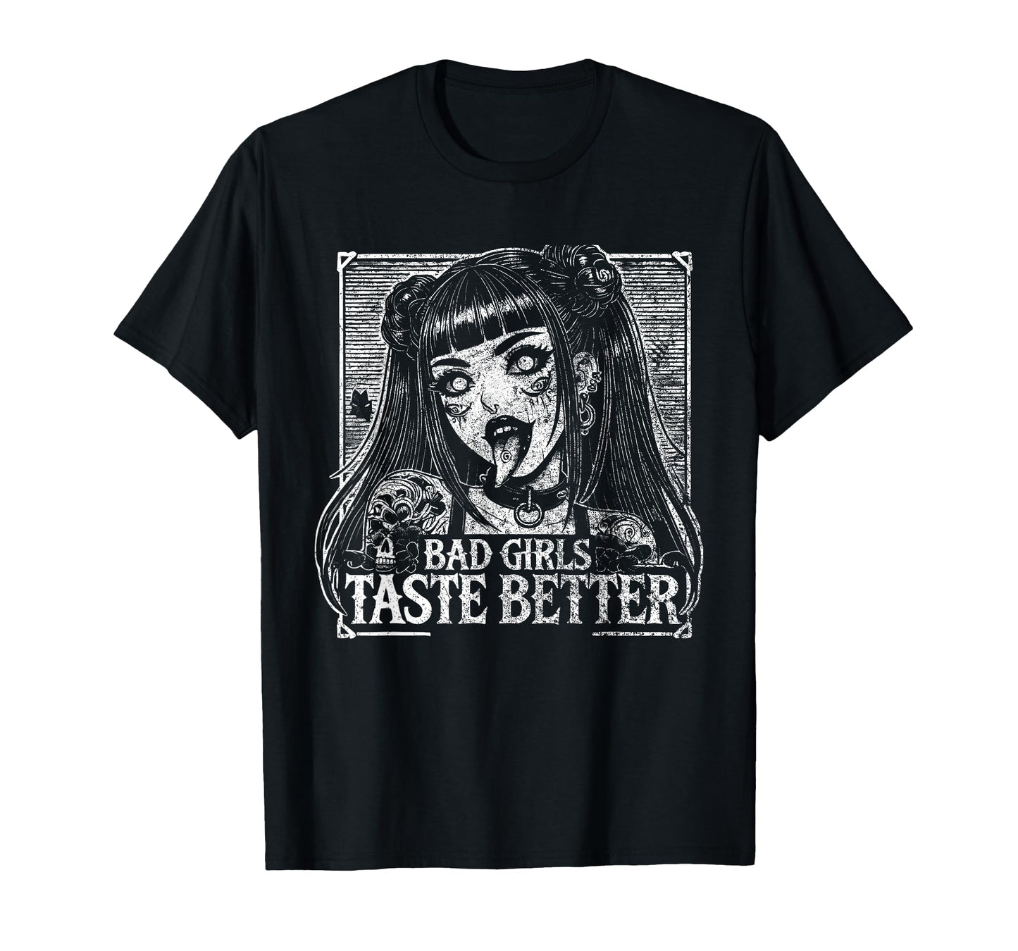 Funny Anime Girls Bad Girls Taste Better T-Shirt