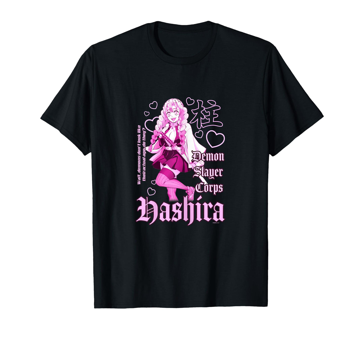Demon Slayer: Kimetsu no Yaiba Mitsuri Kanroji Pink Gothic T-Shirt