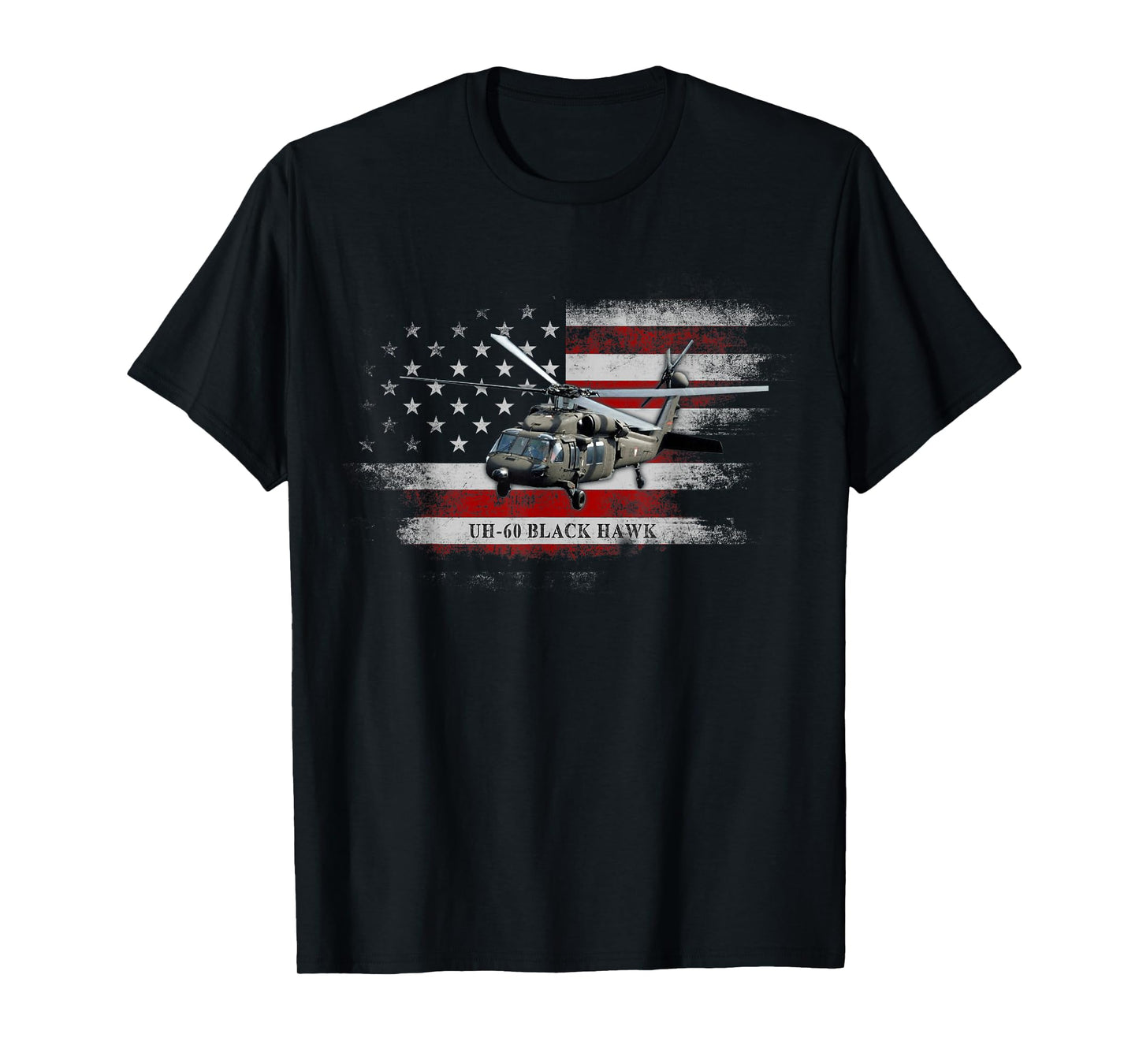 UH-60 Black Hawk Helicopter USA Flag Helicopter Pilot Gifts T-Shirt