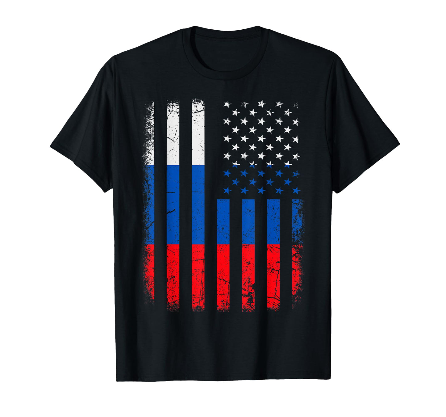 Russian American Flag Russia America Pride Heritage T-Shirt