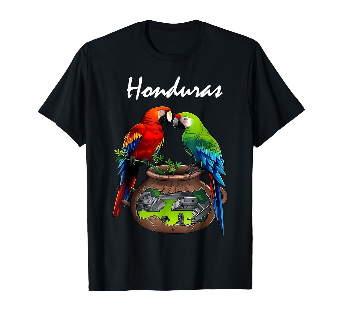 Honduras Trip Scarlet Macaw Honduras Family Vacation T-Shirt